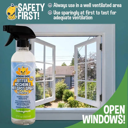 2-in-1 Bitter No Chew & Hot Spot Spray | Natural Chew Deterrent (USA)