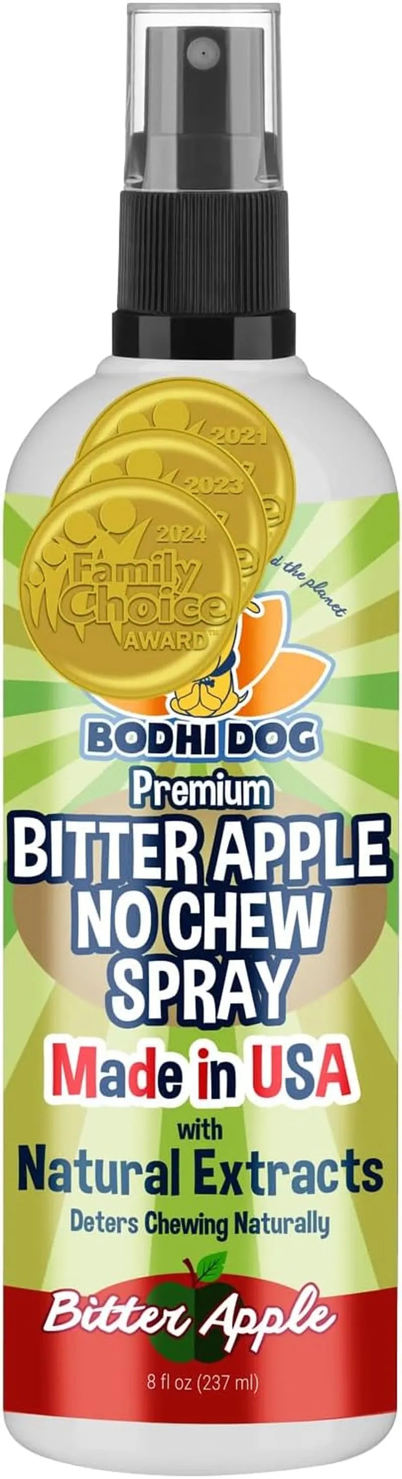 2-in-1 Bitter No Chew & Hot Spot Spray | Natural Chew Deterrent (USA) Bitter Apple No Chew 8Oz