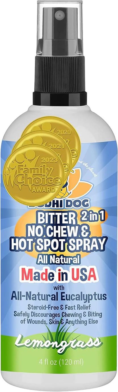 2-in-1 Bitter No Chew & Hot Spot Spray | Natural Chew Deterrent (USA)