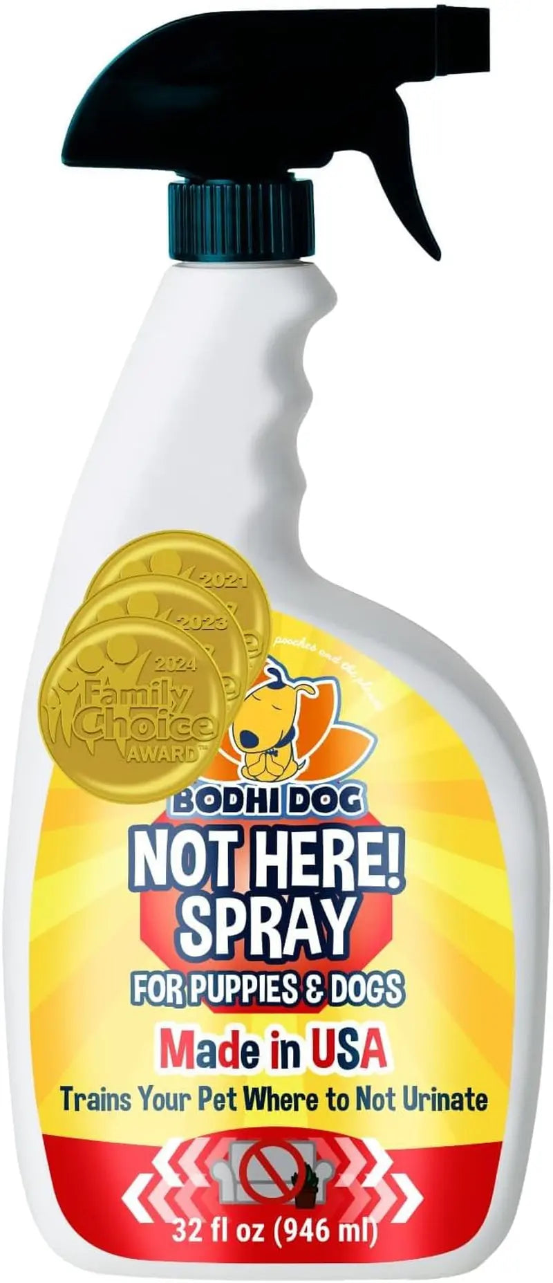 2-in-1 Bitter No Chew & Hot Spot Spray | Natural Chew Deterrent (USA) Not Here! 32Oz