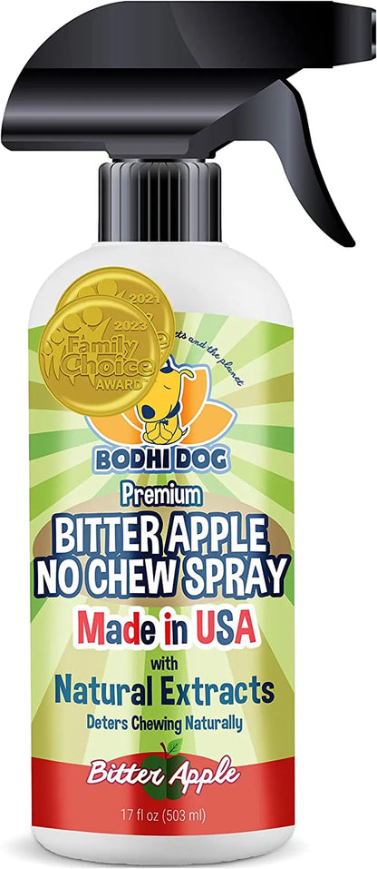 2-in-1 Bitter No Chew & Hot Spot Spray | Natural Chew Deterrent (USA) Bitter Apple No Chew 17Oz