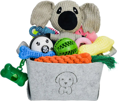 20-Piece Puppy Teething Chew Toy Set with Basket for Small & Medium Dogs 20 Pack Koala