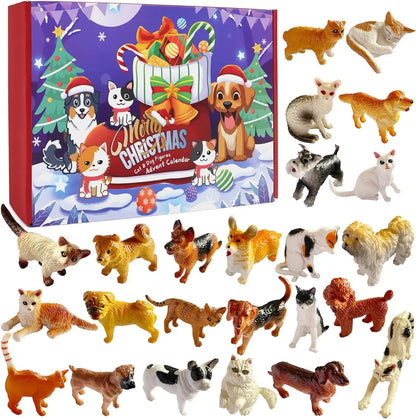 2025 Christmas Cat Toy Advent Calendar 24-Day Countdown with Cat Toys Multicolor Cat Dog