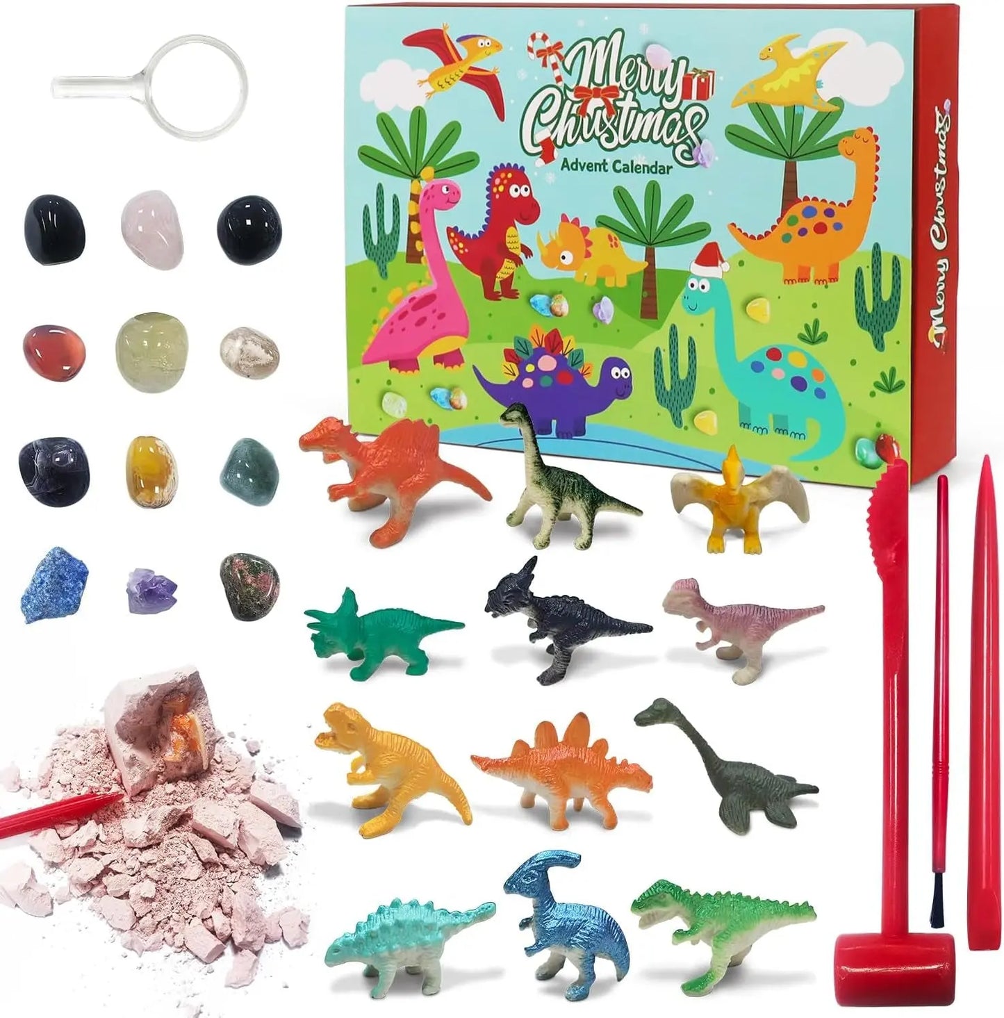 2025 Christmas Cat Toy Advent Calendar 24-Day Countdown with Cat Toys Multicolor