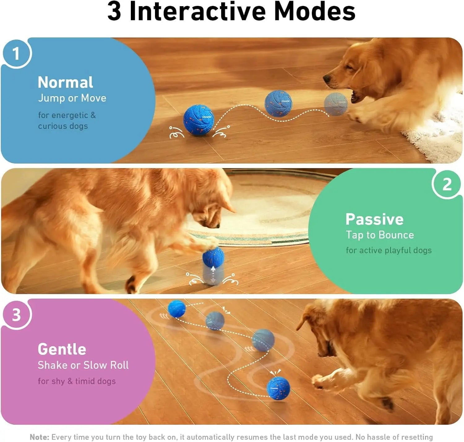 Wicked Ball Air – Smart Interactive Dog Toy, Auto Moving & Bouncing (3 Modes)