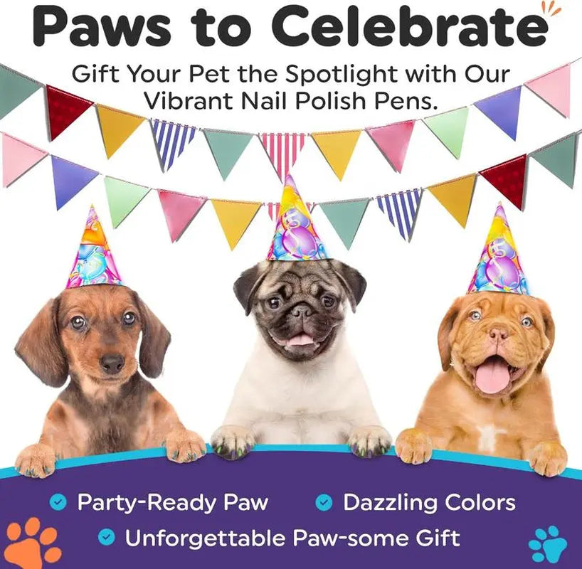 Dog Nail Polish Pens Quick Dry – Pet Safe Nail Pawlish for Dogs & Cats Grooming