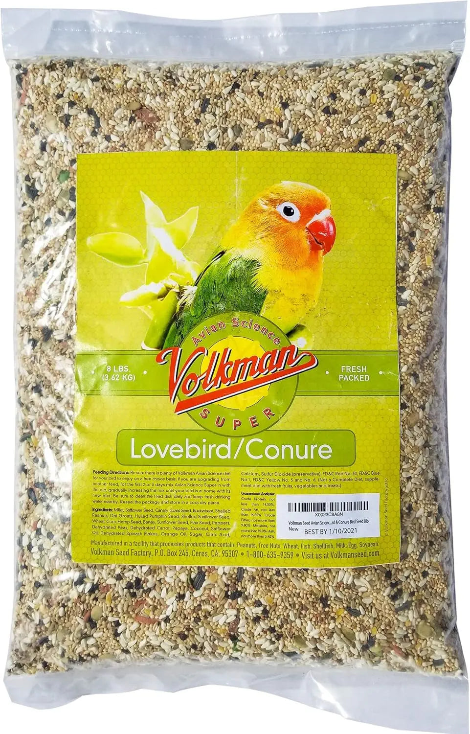 Avian Science Bird Seed 4lb for Lovebirds & Conures – Premium Nutritional Blend 8 Pound (Pack Of 1)