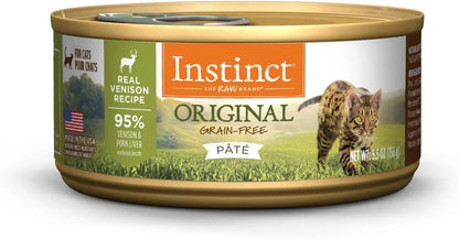 Natural Rabbit Recipe Canned Cat Food, Grain-Free 5.5oz (Case of 12 or 24) Venison 5.5 Ounce (Pack Of 12)