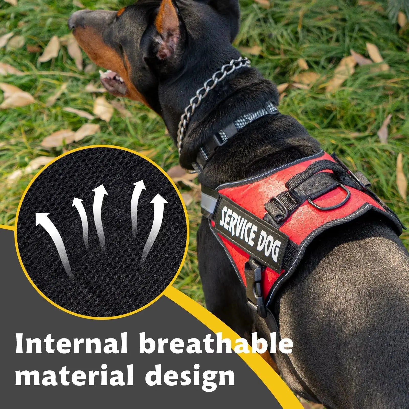 Service Dog Vest Harness with Chest Strap – Adjustable, Durable, Comfortable