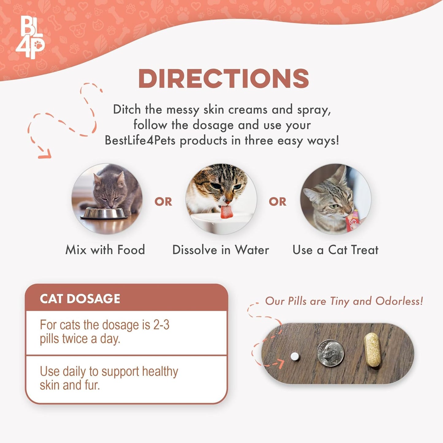 Cat Itchy Skin & Coat Support Supplement for Dry Skin, Shedding & Dandruff