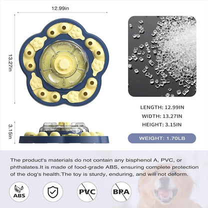 3-Level Dog Puzzle Feeder Toy Slow Feeder Treat Dispenser