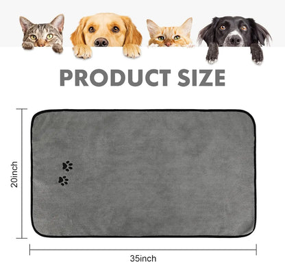 3-Pack Microfiber Pet Bath Towels 20x35 – Soft, Absorbent Dog & Cat Drying