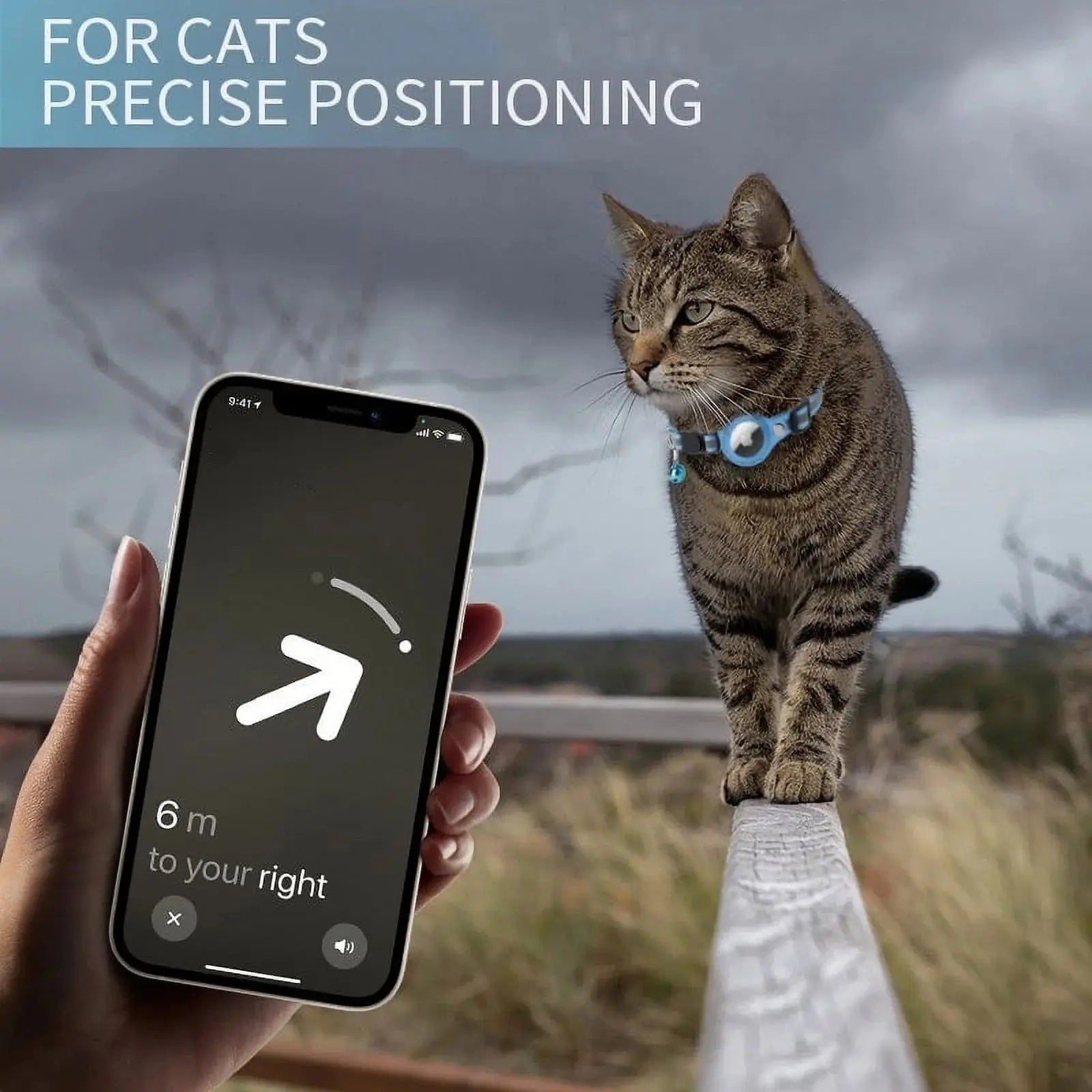 3 Pack Reflective Cat Collars with AirTag Holder & Bell, Breakaway Safety Kitten Collar Set, Waterproof