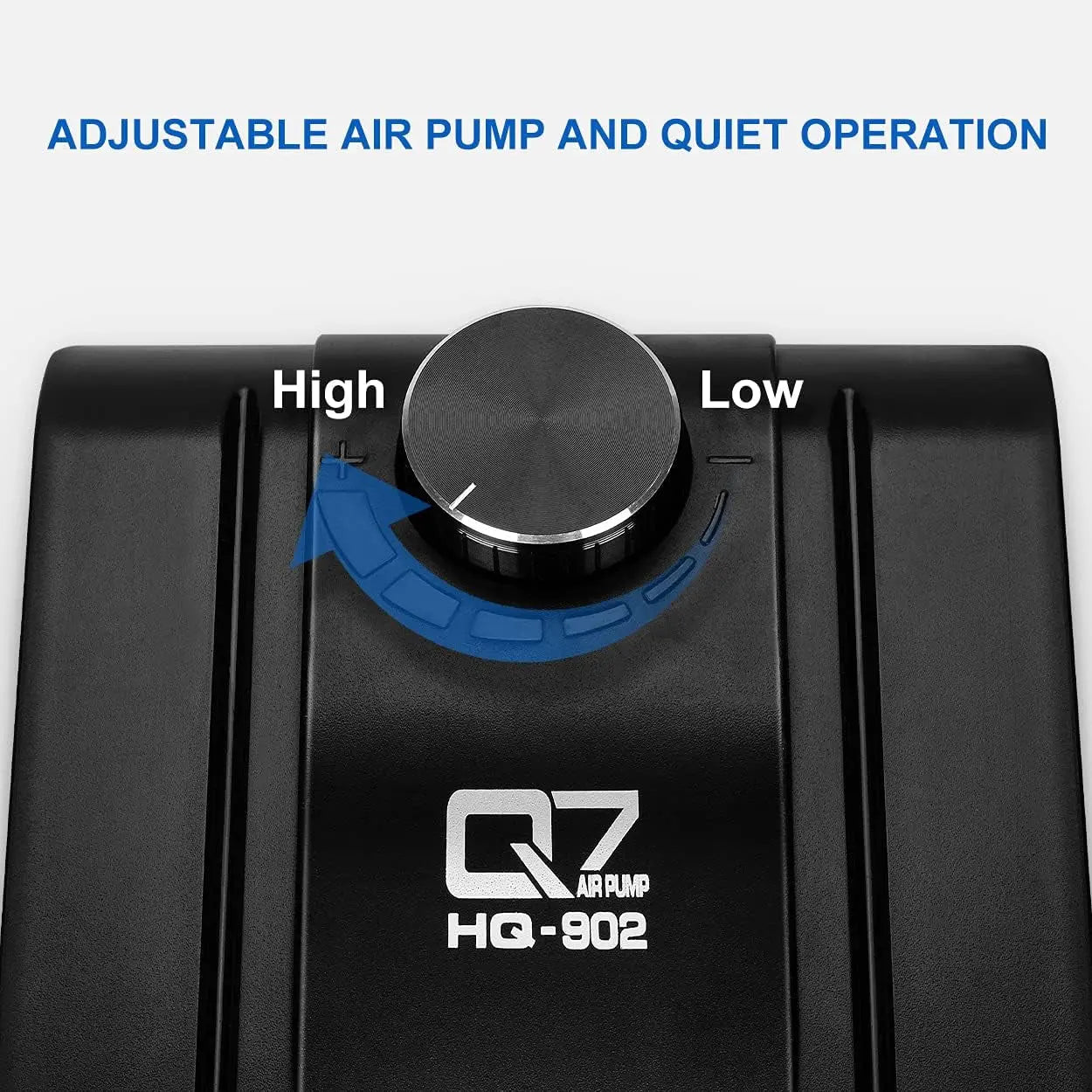 320GPH Aquarium Air Pump Quiet 4 Outlet Adjustable 8W for 300 Gallon Tanks