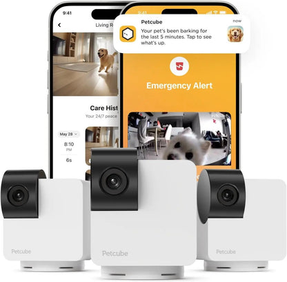 360° Pet Camera with App,1080P HD Video, Two-Way Audio, Night Vision & AI Alerts Cam 360 – Pack Of 3 Cameras