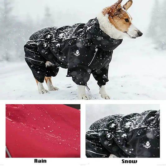 Waterproof Winter Dog Coat Jacket – With Reflective Strips, Adjustable Fit, Windproof, S–5XL