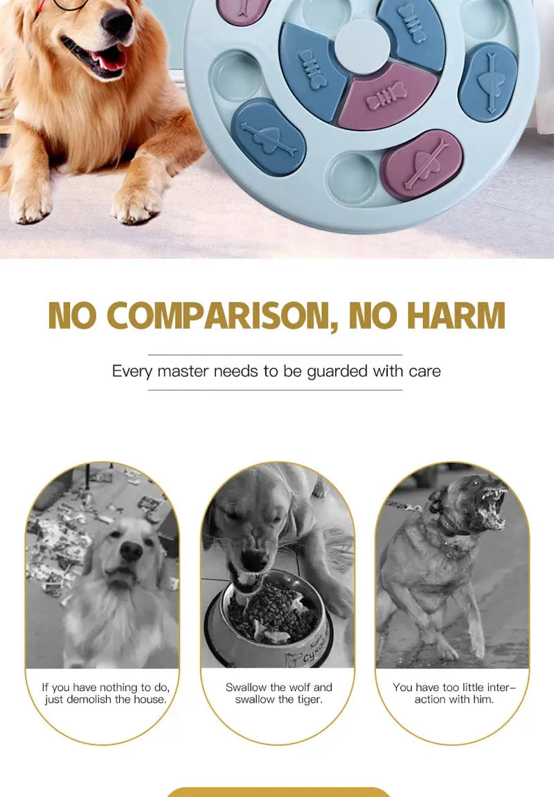 Interactive Slow Feeder Bowl for Dogs & Cats – Puzzle Toy, Boredom Relief
