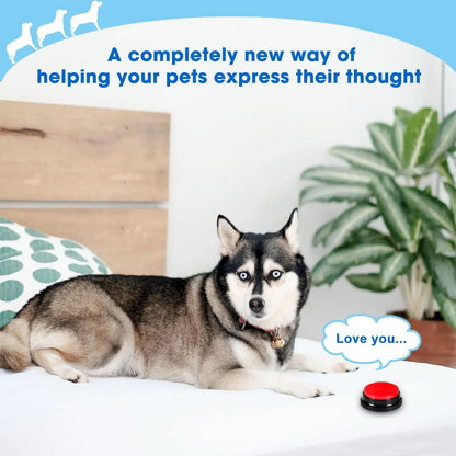 4-Pack Dog Training Voice Buttons – 30s Record & Playback Buttons for Communication