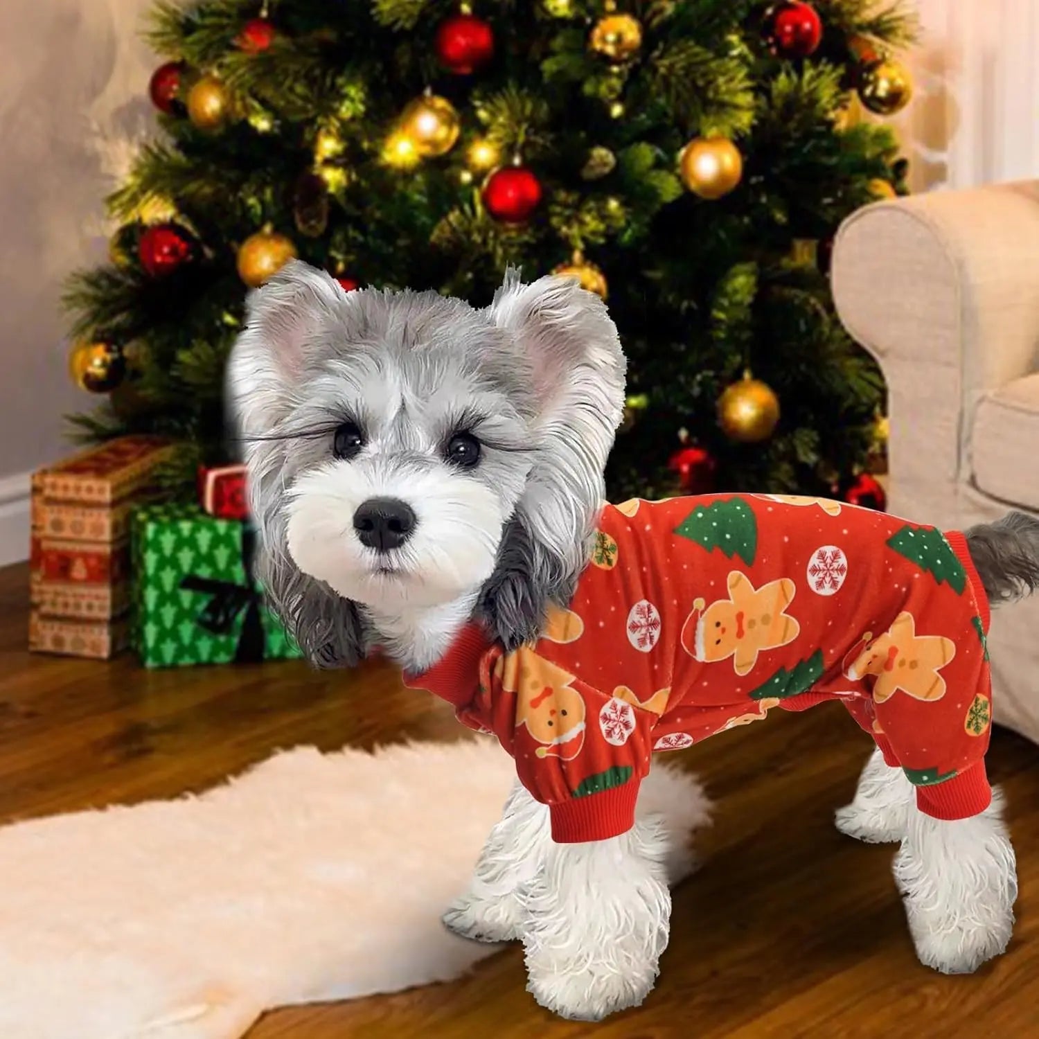 4-Pack Holiday & Christmas Dog Pajamas-for Dogs & Cats Sizes (sizes XS-XXL)
