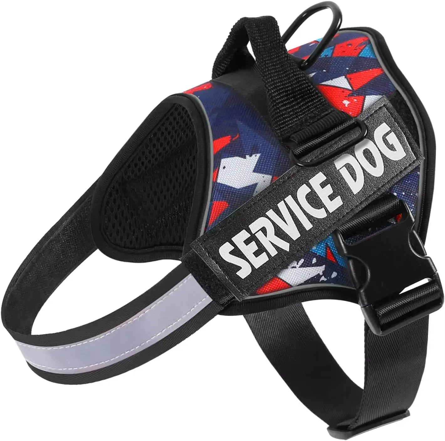Service Dog Vest Harness with Chest Strap – Adjustable, Durable, Comfortable Deep Blue Camouflage