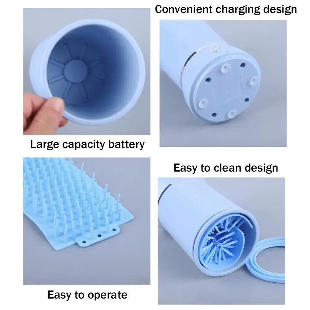 USB Rechargeable-Portable Automatic Dog Paw Cleaner & Massager for Small & Medium Pets