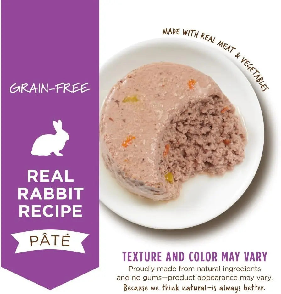 Natural Rabbit Recipe Canned Cat Food, Grain-Free 5.5oz (Case of 12 or 24)