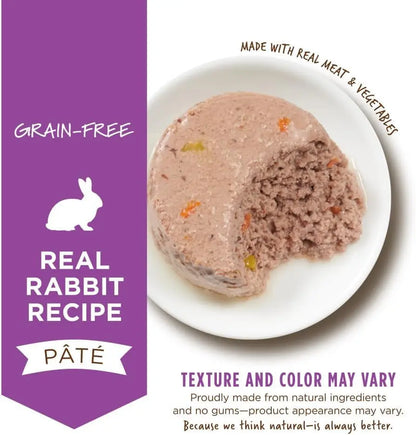 Natural Rabbit Recipe Canned Cat Food, Grain-Free 5.5oz (Case of 12 or 24)