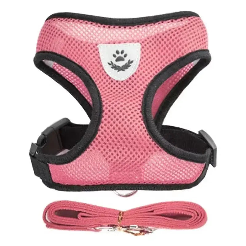 Adjustable Cat Harness Vest & Leash Set – Safe, Comfortable & Durable for Cat & Small Pets Pink