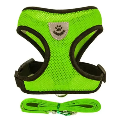 Adjustable Cat Harness Vest & Leash Set – Safe, Comfortable & Durable for Cat & Small Pets Green