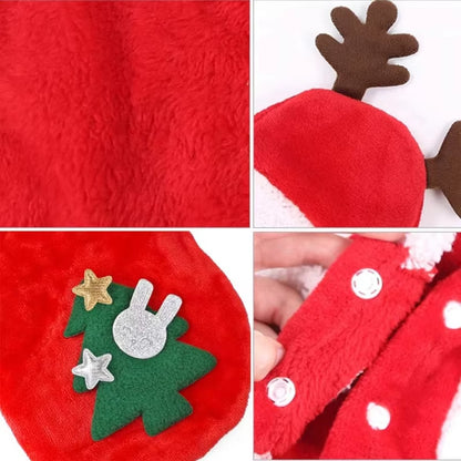 3D Designed Pet Christmas Hoodie | Warm Cotton Dog & Cat Costume XS–XL
