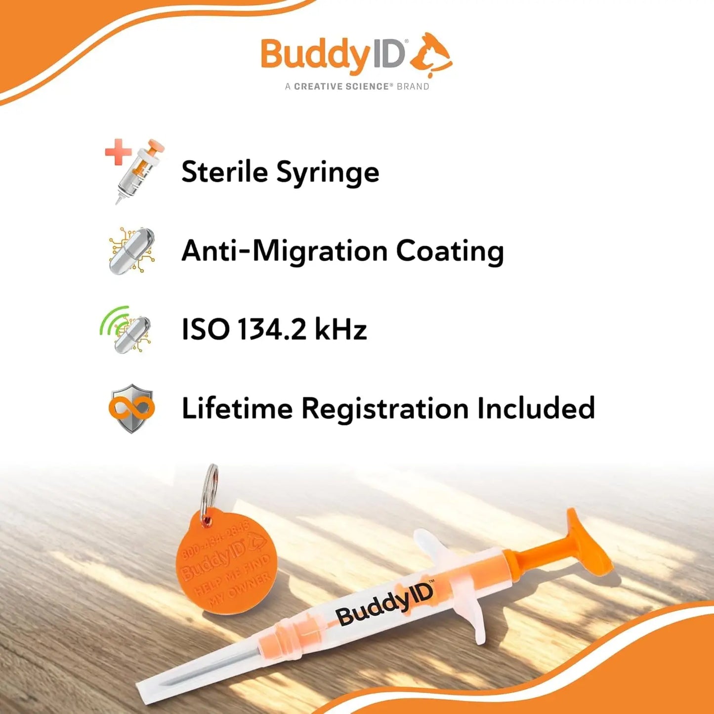 5 Pack ISO Pet Microchip + Lifetime Registration Universal Dog Cat ID Kit