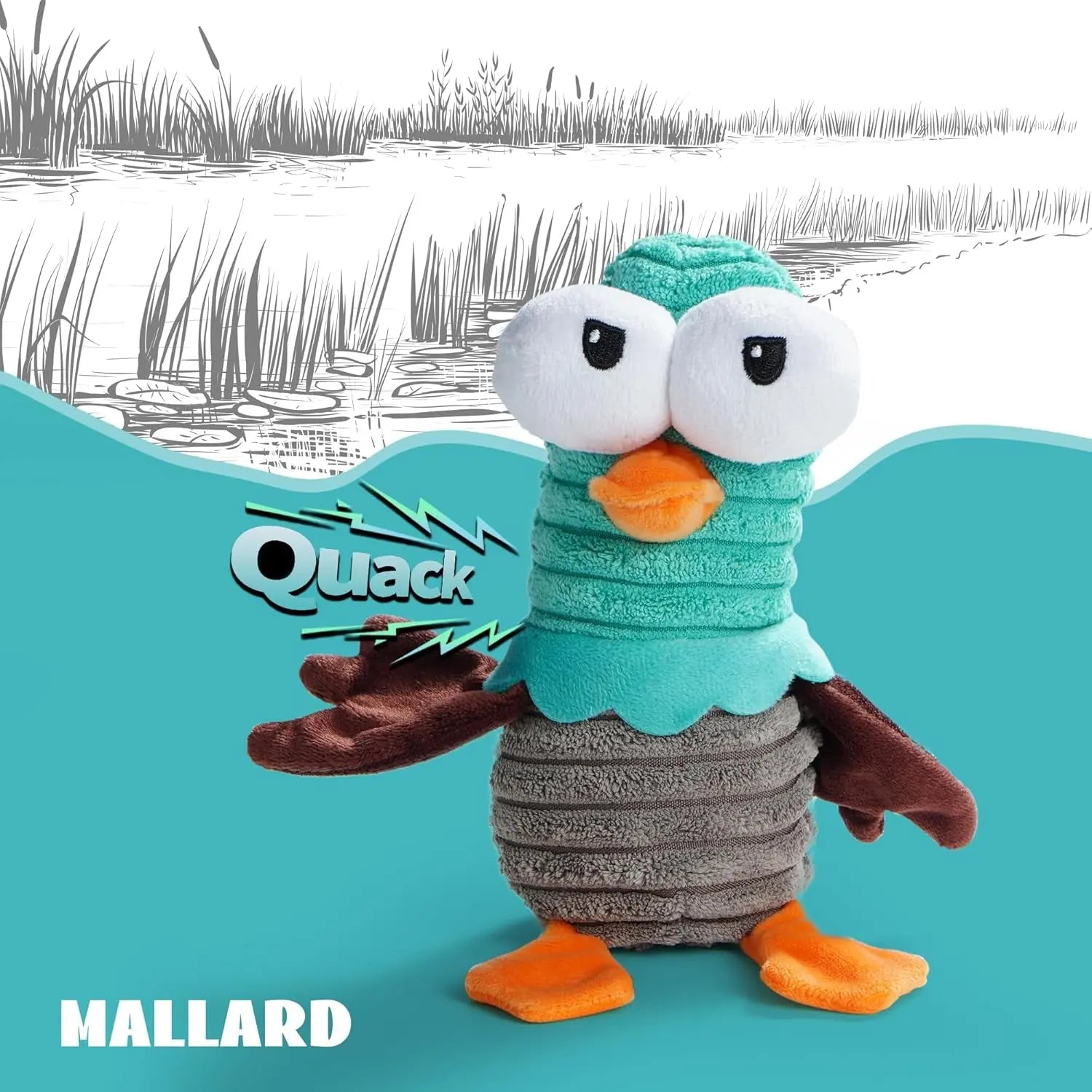 5-Pack Squeaky Dog Toys, Durable Plush Critter Set for Small to Large Dogs