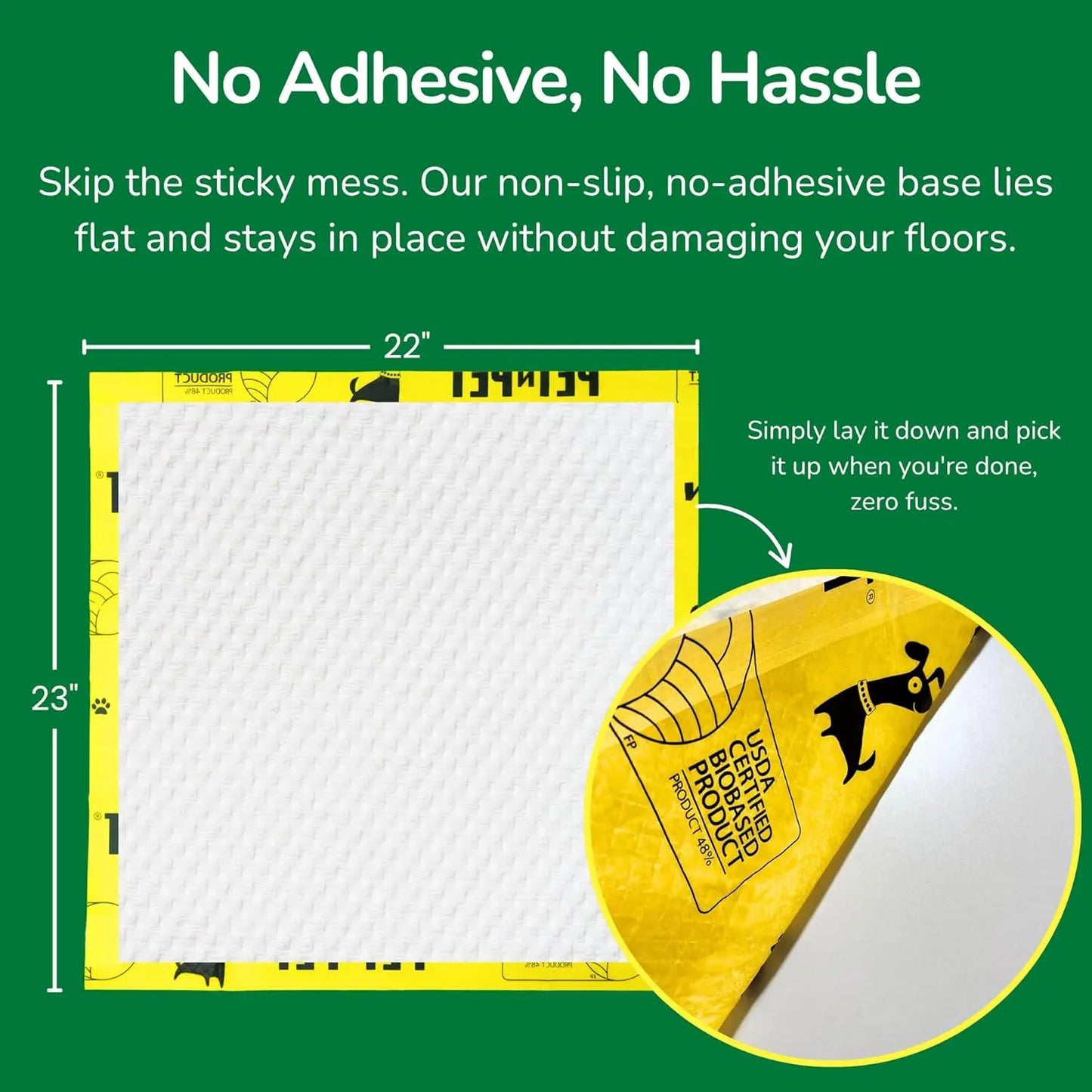 Pet N Pet Eco Dog Pee Pads 50-Count, 6-Layer Leak-Proof Training Pads