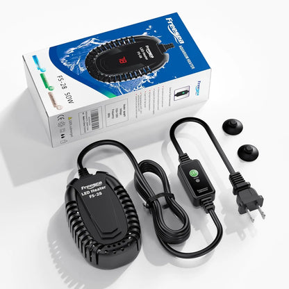 50W Submersible Aquarium Heater with External Temp Controller for Betta, Turtle, Fresh & Saltwater, 1-10 Gal