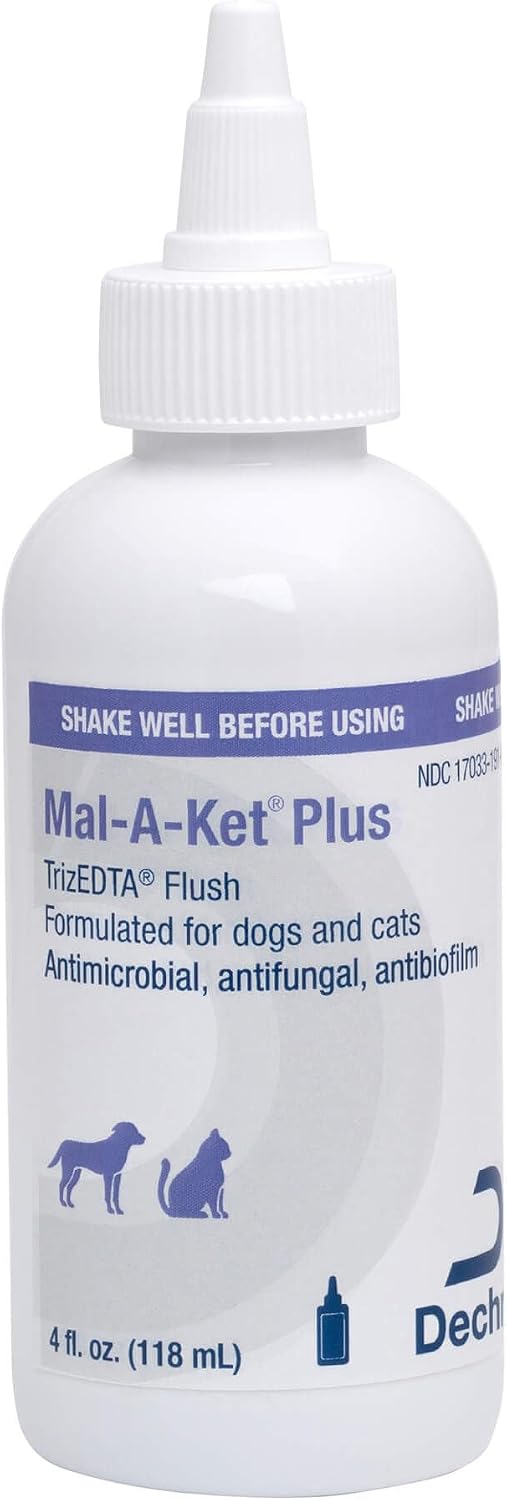 Mal-A-Ket TrizEDTA Flush for Dogs Cats Ear Skin Cleanser 4oz