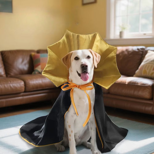 Pet Vampire Cloak Costume | Funny Halloween Outfit for Dogs & Cats