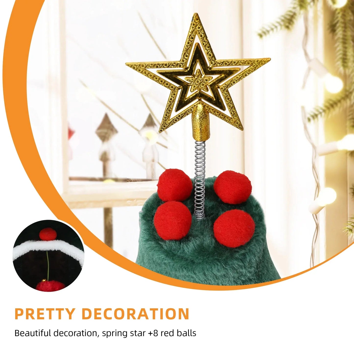 52" Christmas Cat Tree Tower with 2 Beds, Teaser Toys & Holiday Décor