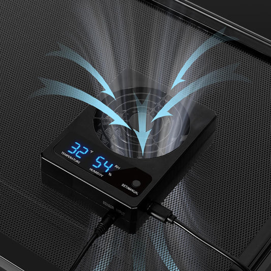 Reptile Thermometer Hygrometer Ventilation Fan Digital Tank Monitor
