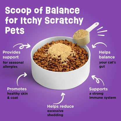 Cat Multivitamin Supplement with Probiotics, Omega 3 & Skin + Coat Support