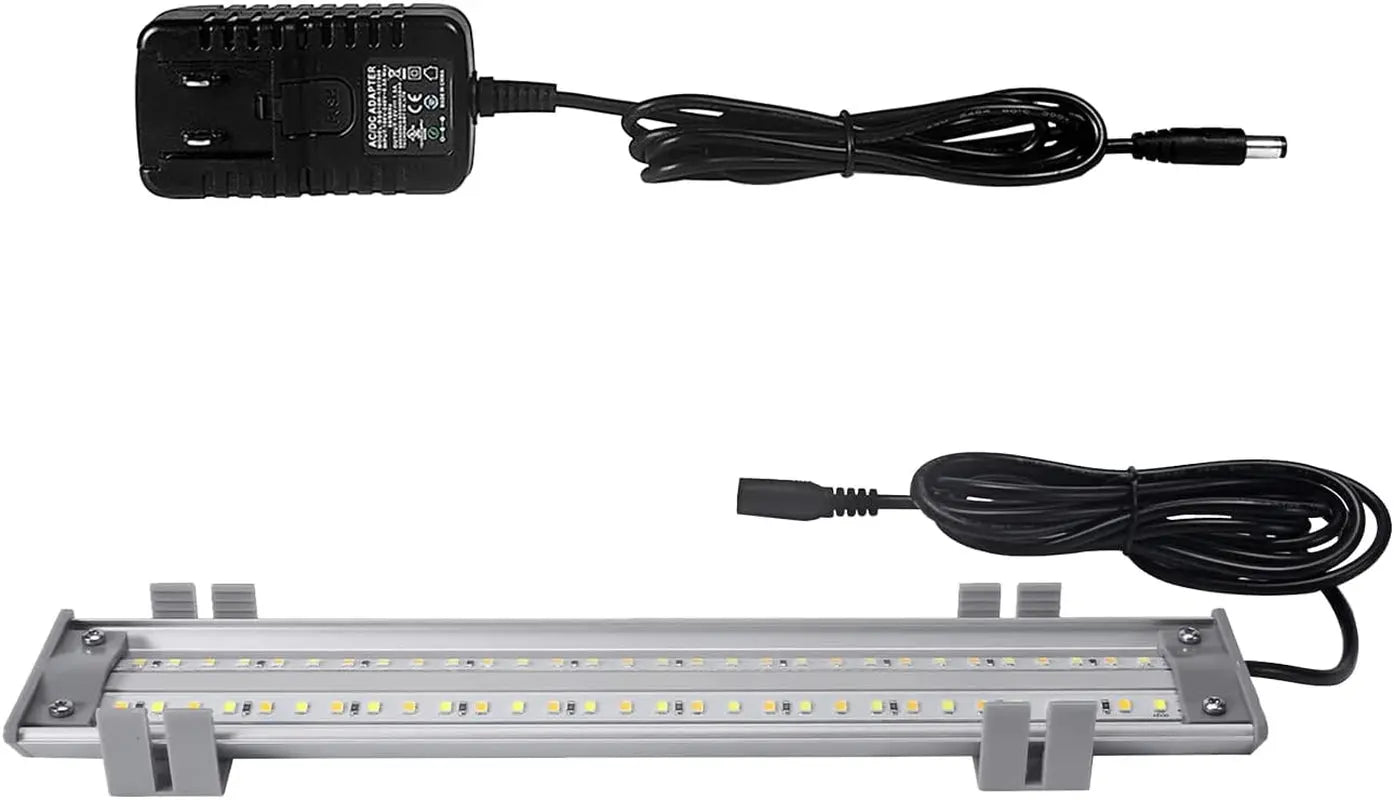Happybird Lighting Bird Cage Light with Chew Guard - Full Spectrum LED Pet Light - Simulates Natural Environment - Safe for Hookbill Birds – Easy to Install - (18" Long) Softbill Light 10"
