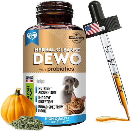 Dewormer for Dogs & Cats – Natural Worm Treatment for Tapeworms, Roundworms, Hookworms Default Title