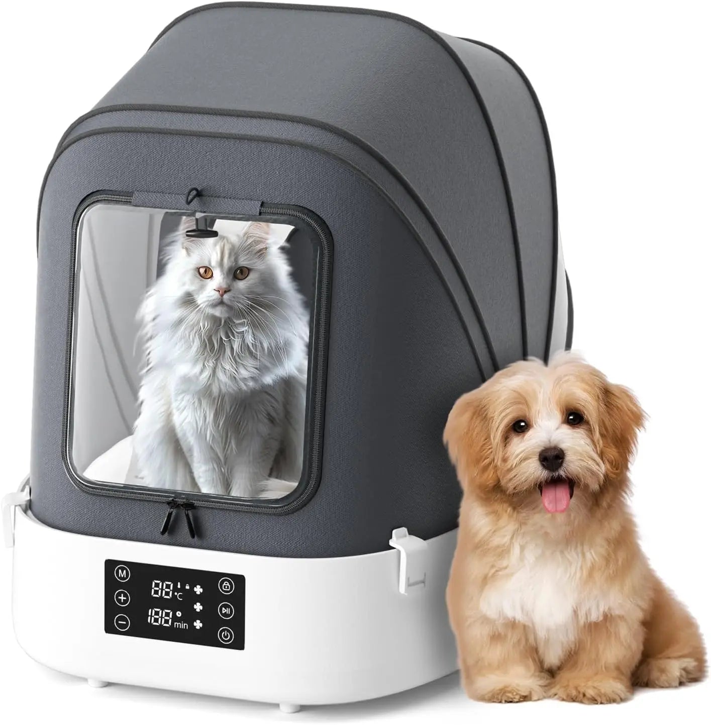 Automatic Foldable Pet Dryer Box 360° Airflow Grooming Blower for Dogs Cats Default Title