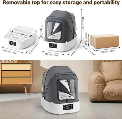 Automatic Foldable Pet Dryer Box 360° Airflow Grooming Blower for Dogs Cats