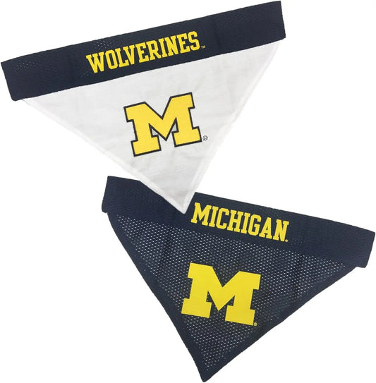 Official NCAA Collegiate Pet Bandana – Game Day Gear for Dogs & Cats Michigan Wolverines