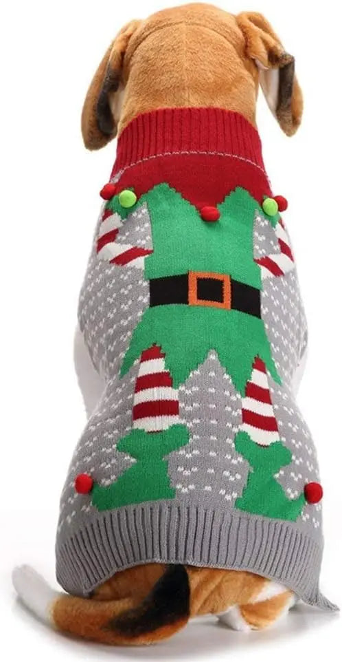 Christmas Dog Sweater – Various Patterns Knit Holiday Pet Clothes XS–3XL 9-Clown 2X-Small (Pack Of 1)
