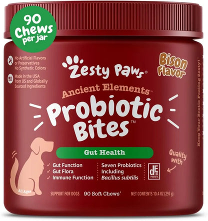 8-in-1 Multifunctional Bites for Dogs – Hip & Joint, Skin, Gut, Heart & Immune Support Bison 90 Count
