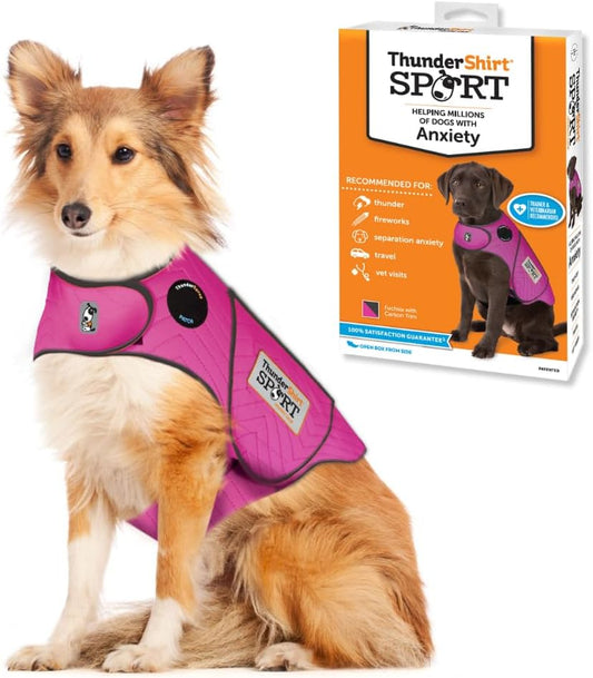 ThunderShirt Dog Calming Vest Large Fuchsia Anxiety Wrap Sport Fuchsia Large