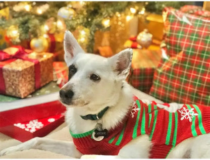 Christmas Dog Sweater – Various Patterns Knit Holiday Pet Clothes XS–3XL
