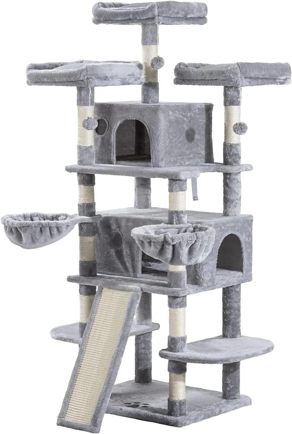 68-Inch Multi-Level Cat Tower–XL Cat Condo with Scratching Posts(Various Colors)