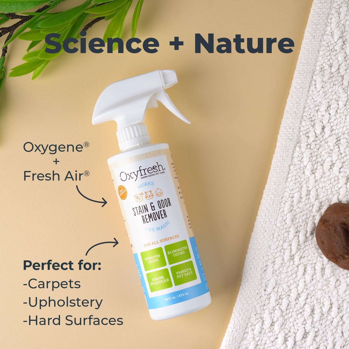 Pet Stain Odor Remover Spray Dog Cat Urine Cleaner Carpet & Home